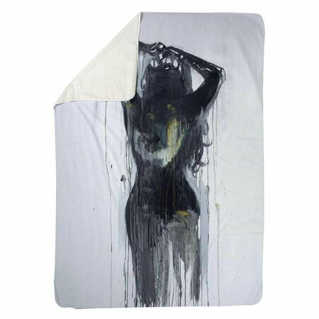 KD CUNA 60 x 80 in. Female Silhouette-Sherpa Fleece Blanket KD2788469